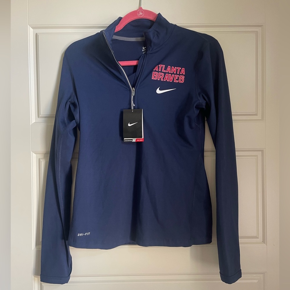 NWT Nike MLB Atlanta Braves 1/4 zip top